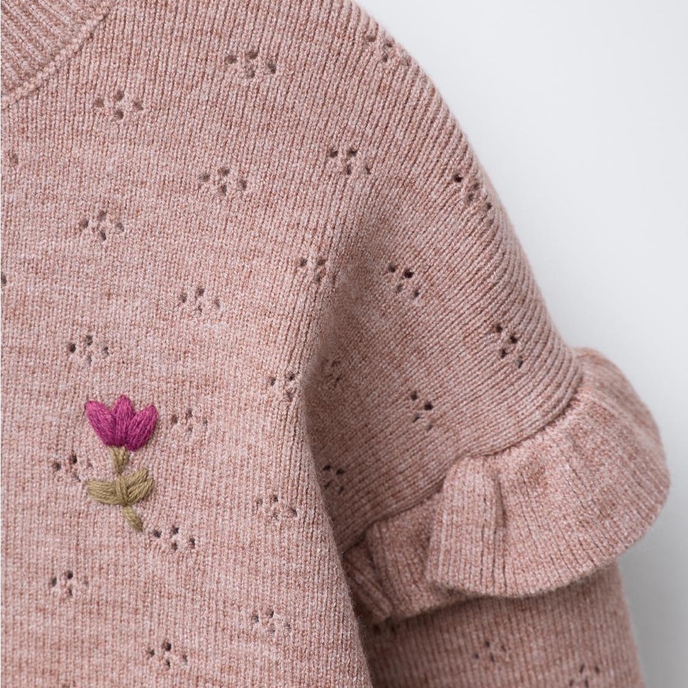 Zara Toddler Pink Knit Sweater Set - Picture 6 of 10